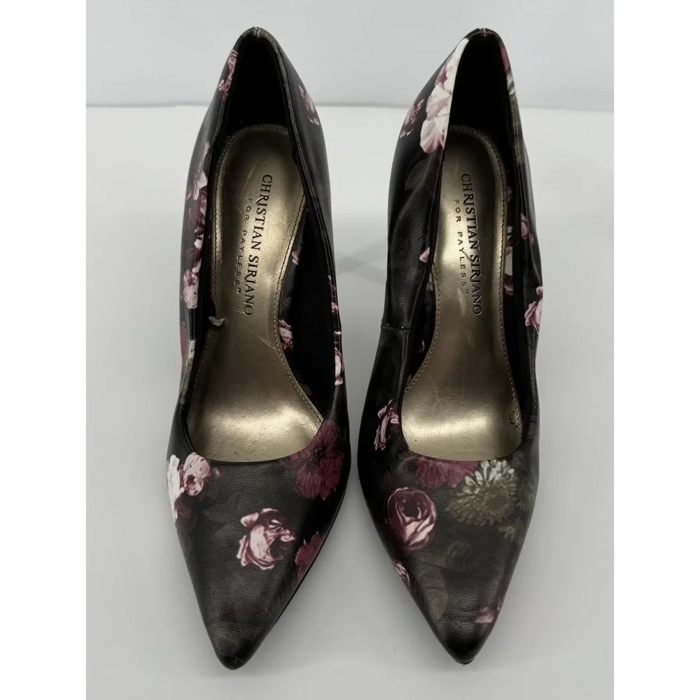 Christian Siriano Floral Heels Womens 6 Stiletto 4